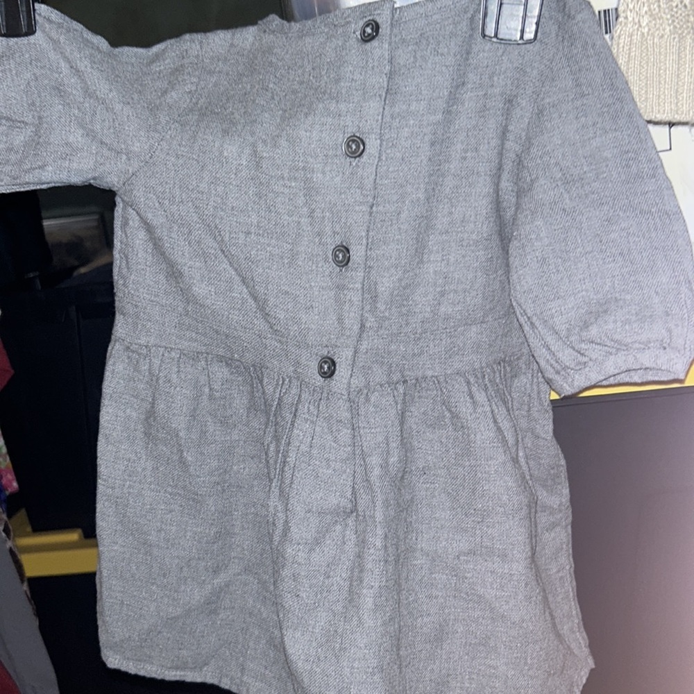 Crazy 8 Gray Embroidered Knit Casual Dress - Picture 3 of 3